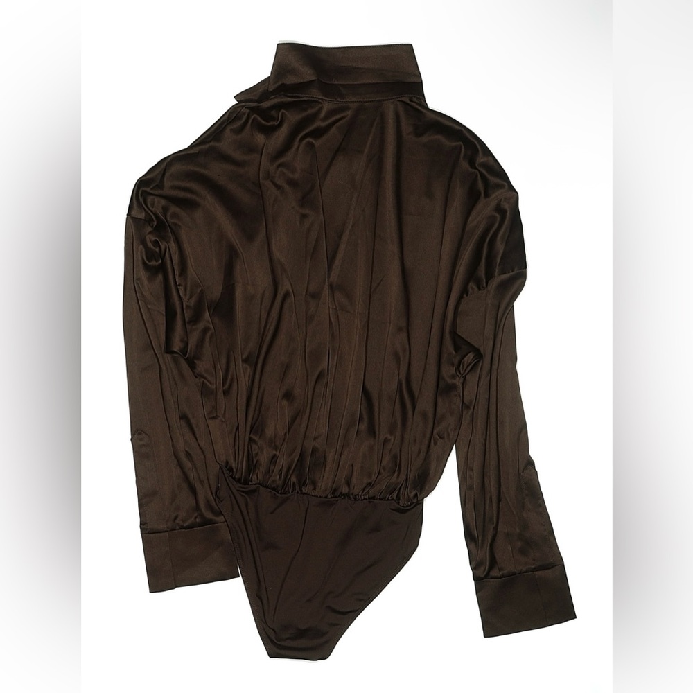 Commense Rich Brown Turtle Neck Bodysuit
